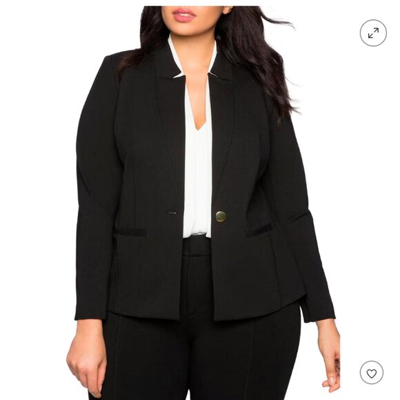 Eloquii Jackets & Blazers - EUC Eloquii Women's 16 Women's Black Blazer  Ponte Notch Collar